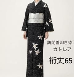 正絹訪問着 叩き染め カトレア ①( 黒留袖、紬、袋帯なども出品