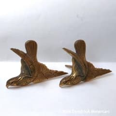 B*y様 アンティーク 釘隠し 鷹 鷲 鳥 真鍮 ゴールド系 和風建築 釘付き