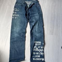 プリントデザイン デニムパンツ インディゴのサムネイル