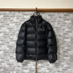 LASTNEST ラストネスト レザーダウンジャケット・ベスト ブラック M