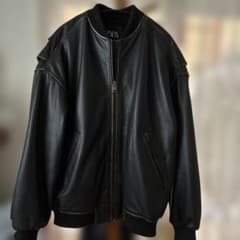 ZARA レザージャケット ブラックのサムネイル