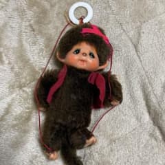 Monchhichi puppet show figure doll ribbon Showa retro rare old toy