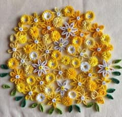 クイリングお花パーツ☆黄 ②のサムネイル