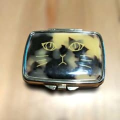 猫柄 ピルケース 鏡付き 2分割 コンパクトのサムネイル