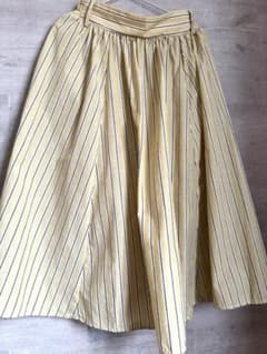 Ｒiche glamour イエローストライプ フレアスカート - 4