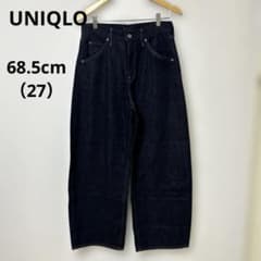 ユニクロ　ワイドパンツ　バギーパンツ　デニム　27