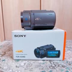 箱・付属品完備】SONY 4Kビデオカメラ FDR-AX40 ハンディカム - メルカリ