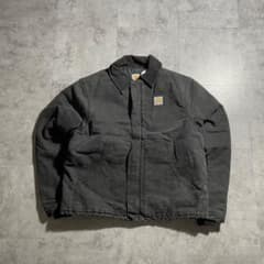 90s 星タグ USA製 ブラック カーハート 短丈トラディショナル ダックL