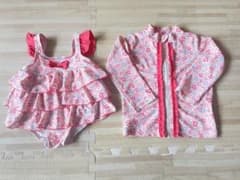バースデイ　小花柄　水着　ラッシュガード 95のサムネイル