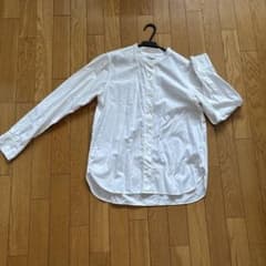 無印良品 スタンドカラーシャツ ホワイト Lサイズ