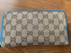 GUCCI GG ターコイズブルーラウンドファスナーのサムネイル