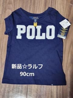 新品☆値下げ！POLO ポロラルフローレン 半袖Tシャツ 紺　90cmのサムネイル