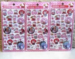 正規品★サンリオ　ボンボンドロップシール　ハローキティ　着物　3個セットのサムネイル
