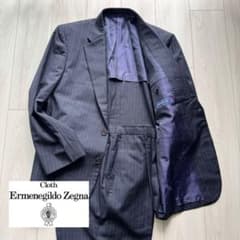 Ermenegildo Zegna 】ネイビーストライプAB6程度大きいサイズ - メルカリ