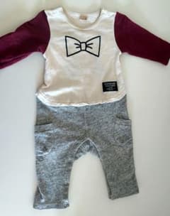 【美品】petit main 80 ロンパースのサムネイル