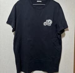 モンクレール ダブルワッペン Tシャツ ネイビー Mサイズ モンクレール