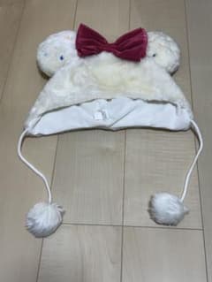 ディズニー　ファンキャップ　25周年限定　白モコモコ ディズニー ファンキャップ 25周年限定 白モコモコ - メルカリ