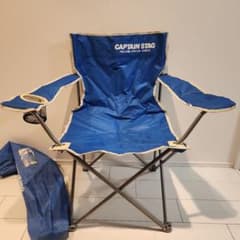 CAPTAIN STAG 折りたたみアウトドアチェア 青のサムネイル