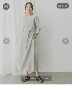 リネン　ワンピース　麻のサムネイル