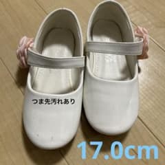 フォーマルシューズ 17.0cm 白色 花のアクセサリーのサムネイル