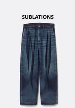 SUBLATIONS 2TUCK WIDE DENIM PANTS 新品未使用品 - メルカリ