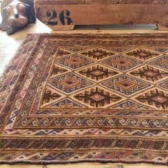 希少】90s マシュワニ トライバルラグ アフガンラグ ヴィンテージラグ