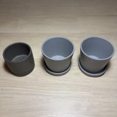 【3点セット】小さめの植木鉢 受け皿付き KINTO IKEAのサムネイル