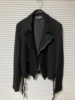 BLACK COMME des GARCONS　ライダースジャケット　ポリ縮のサムネイル