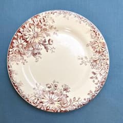 フランス ジアン FLEURS D'AUTOMNE 秋の花 平皿 茶色 - メルカリ