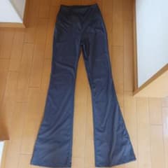 グレー フレアパンツ ハイウエスト ストレッチのサムネイル