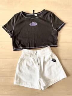 ハイウェストショートパンツ ショーパンのサムネイル