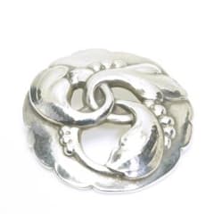 ジョージジェンセン 20 ブローチ リーフ フラワー GEORG JENSEN - メルカリ