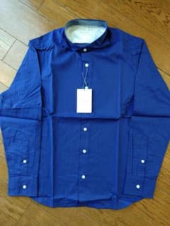 MEN’S MELROSE 長袖シャツ ブルー サイズ46 タグ付きのサムネイル