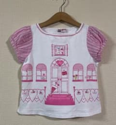 平成レトロ　mezzo piano メゾピアノTシャツ 120サイズ メゾピアノ Tシャツ 120 立体花 平成レトロ 白 ピンク y2k - メルカリ