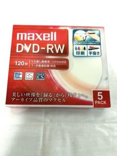 【新品未使用】maxell DVD-RW 120分 5枚パックのサムネイル