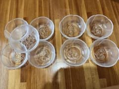 ガラスボウル 8個セット 花柄 レトロ 食器 デザートボウルのサムネイル