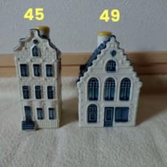 KLM デルフトブルー　ミニチュアハウス　5棟　No9 24 29 39 47 KLMのフライトでもらえる「デルフトブルーハウス」✈️🇳🇱 オランダの