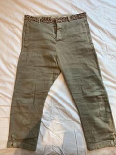 ISAMU KATAYAMA BACKLASH レザー切替 サルエルリネンパンツ ISAMU KATAYAMA BACKLASH レザー切替 サルエルリネンパンツ - メルカリ