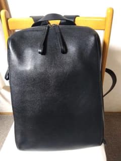 超美品】 マザーハウス カゼマトウ L バックパック プラス 黒 レザー 