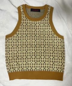 CABaN 美品 キャバン スクエアジャガードアメリカンスリーブPO フリー