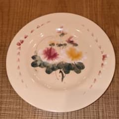 ソンベ焼　花柄手描き皿のサムネイル