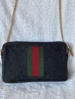 GUCCI GGキャンバス シェリーライン チェーンショルダーバッグ - メルカリ