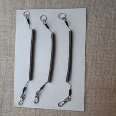 スパイラルコード 3本セット 釣り具 落下防止ブラックのサムネイル