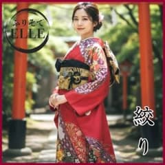 振袖フルセット(7点)・成人式・総絞り・エンボス加工・古典柄・金駒