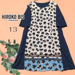 HIROKO BIS ヒロコビス チュニック 13AB 異素材切替え ゆったり - メルカリ