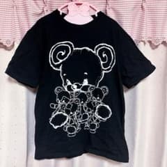 yodarebear 半袖Tシャツ ブラック クマ ユニセックス クロ