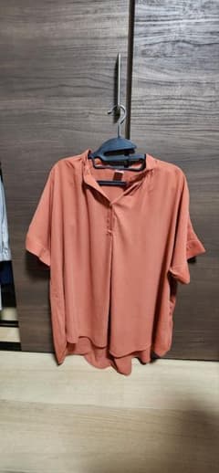【お値下げ相談可能】エルーラ　　さらさら着映えスキッパーチュニックシャツのサムネイル