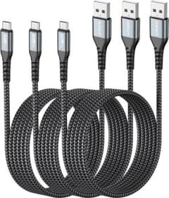 SUNGUY Micro USB Cable, 2m (3-Pack), QC3.0/2.0