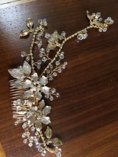 ウェディング 小枝ヘッドドレス ゴールドのサムネイル