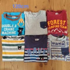 DOUBLE.B 長袖Tシャツ 6点セット 120cm　ミキハウスのサムネイル